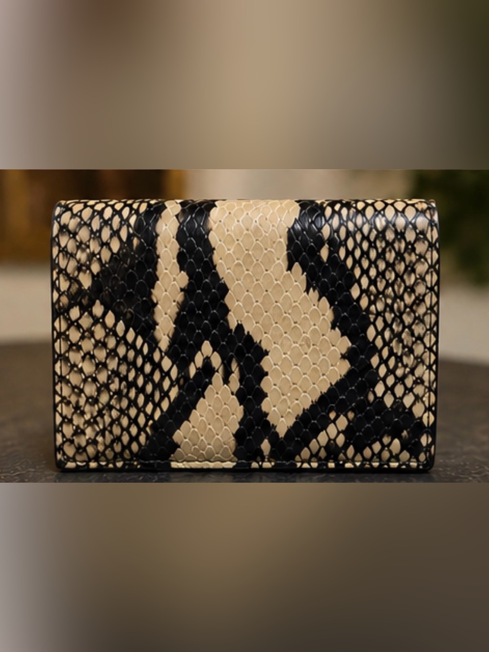Versace La Medusa Python Print Compact Wallet NWTS Full Inclusion - Picture 7 of 7